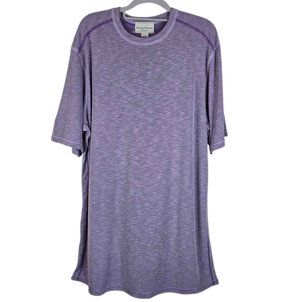 Tommy Bahama Reversible Lavendar Men's Active Casual Wear Shirt LT